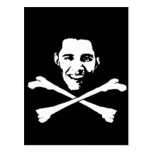 Barack Obama Crossbones Postcards