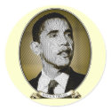 Barack Obama Dollar Portrait stickers by spacedust Barack Obama Dollar Portrait stickers