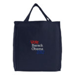 Barack Obama Embroidered Tote Bag