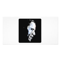 Barack Obama Face Photo Greeting Card