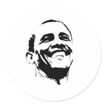 Barack Obama Face stickers by obama_tshirts Barack Obama Face stickers