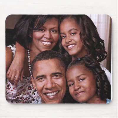 Barack Obama & Family_Mousepad by ELENNE