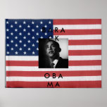 Barack Obama Flag Poster