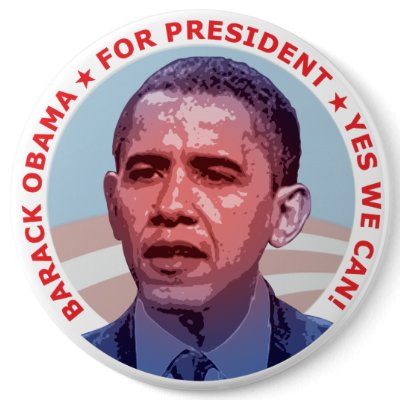 Barack Obama for President Pins by tempera70