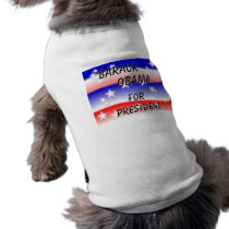 Barack Obama For President Fading Red White And Bl Dog Tee Shirt