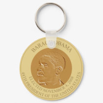 Barack Obama Gold coin keychains by maximus7 Barack Obama Gold coin keychains