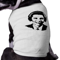 Barack Obama headphones pet clothing by obamashirts Barack Obama headphones pet clothing