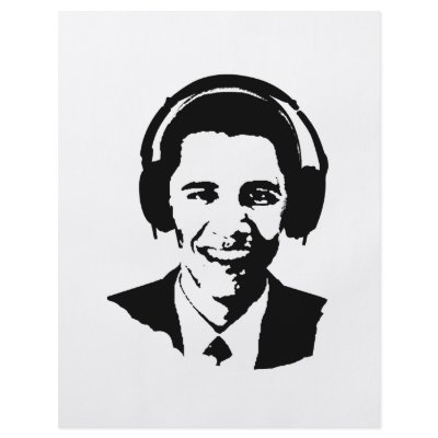 Barack Obama headphones Flyer Design by obamashirts