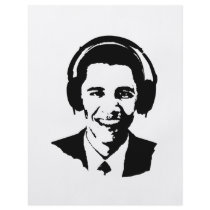 Barack Obama headphones Flyer Design