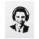 Barack Obama headphones Flyer Design