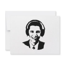 Barack Obama headphones invitations