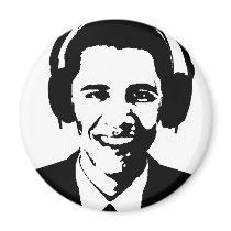 Barack Obama headphones magnets by ElectionGear Barack Obama headphones magnets
