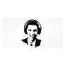 Barack Obama headphones Picture Card