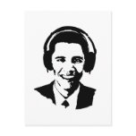 Barack Obama headphones Postcards