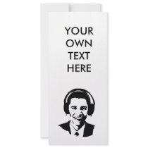 Barack Obama headphones rack cards by obamashirts Barack Obama headphones rack cards