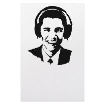 Barack Obama headphones Stationery Design