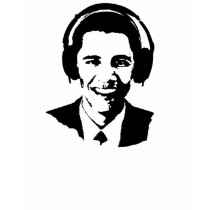 Barack Obama headphones t-shirt by Frobama Barack Obama headphones t-shirt