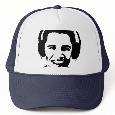 Barack Obama headphones T-shirt Hat