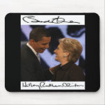 BARACK OBAMA  HILLARY CLINTON's SIGNATURES Mouse Mats
