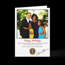 Barack Obama Holiday Christmas Card by DiscoverBG Barack Obama Holiday Christmas Card