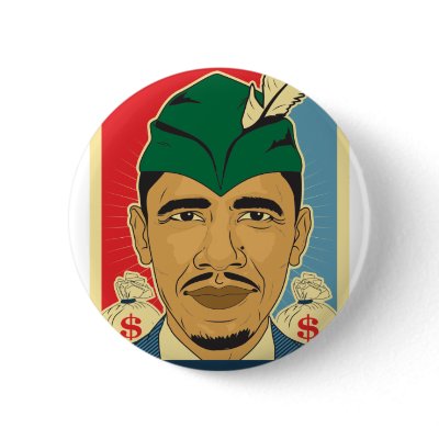 Barack Obama Hood Robin Hood Button Barrack Obama. by FFSTUFF