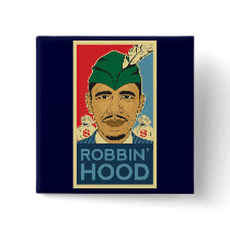Barack Obama Hood Robin Hood Tee! Barrack Button by FFSTUFF Barack Obama Hood Robin Hood Tee! Barrack Button