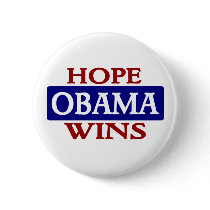 Barack Obama - Hope Wins Buttons (You Pick Size)