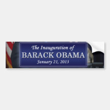 Barack Obama Inauguration 2013 Bumper Stickers
