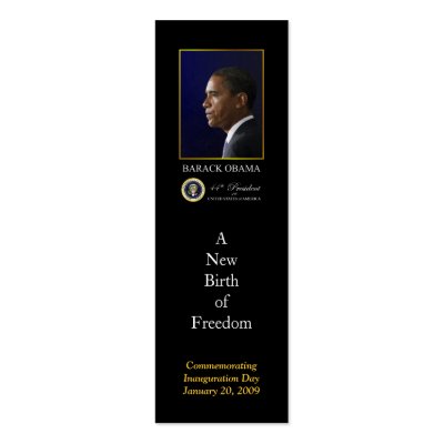 Barack Obama Inauguration Profile Business Card Template by inauguration_2009