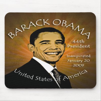 Barack Obama Inaugurtion Grunge Mousepad