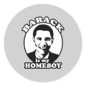 Barack Obama is my homeboy stickers