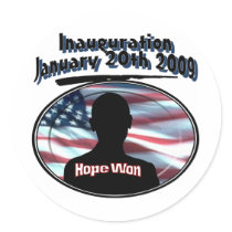 Barack Obama January 20th 2009 Inauguration stickers by fashionfiles Barack Obama January 20th 2009 Inauguration stickers