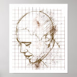 Barack Obama Line Drawing Print