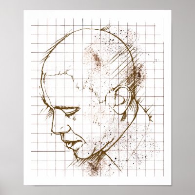 Barack Obama Line Drawing Print by rgb_hmo