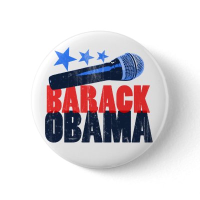 Barack Obama Mic Buttons by jamierushad