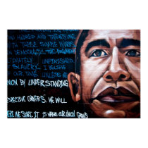 Barack Obama Mural & Speech, Brooklyn, New York posters