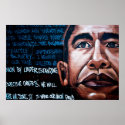 Barack Obama Mural & Speech, Brooklyn, New York posters