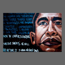 Barack Obama Mural & Speech, Brooklyn, New York posters