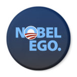 Barack Obama: Nobel Ego Fridge Magnet