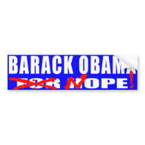 Barack Obama "NOPE" Bumper Sticker bumper stickers