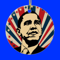 Barack Obama Christmas Tree Ornament
