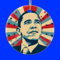 Barack Obama Christmas Tree Ornament