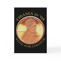 Barack Obama Penny Card