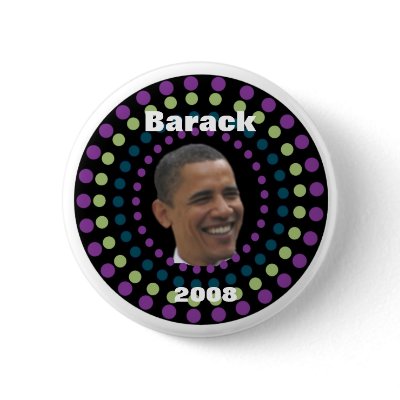 BARACK OBAMA POP ART CIRCLE BUTTON by OWL1998