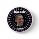 BARACK OBAMA POP ART CIRCLE BUTTON by OWL1998 BARACK OBAMA POP ART CIRCLE BUTTON