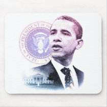 Barack Obama Portrait mousepads by tempera70 Barack Obama Portrait mousepads