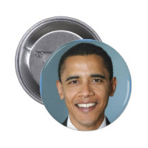 Barack Obama Portrait Pinback Button