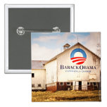 Barack Obama Presidential Campaign Barn Buttons