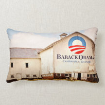 Barack Obama Presidential Campaign Barn Throw Pillow