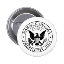 Barack Obama Presidential Seal 2008 Button